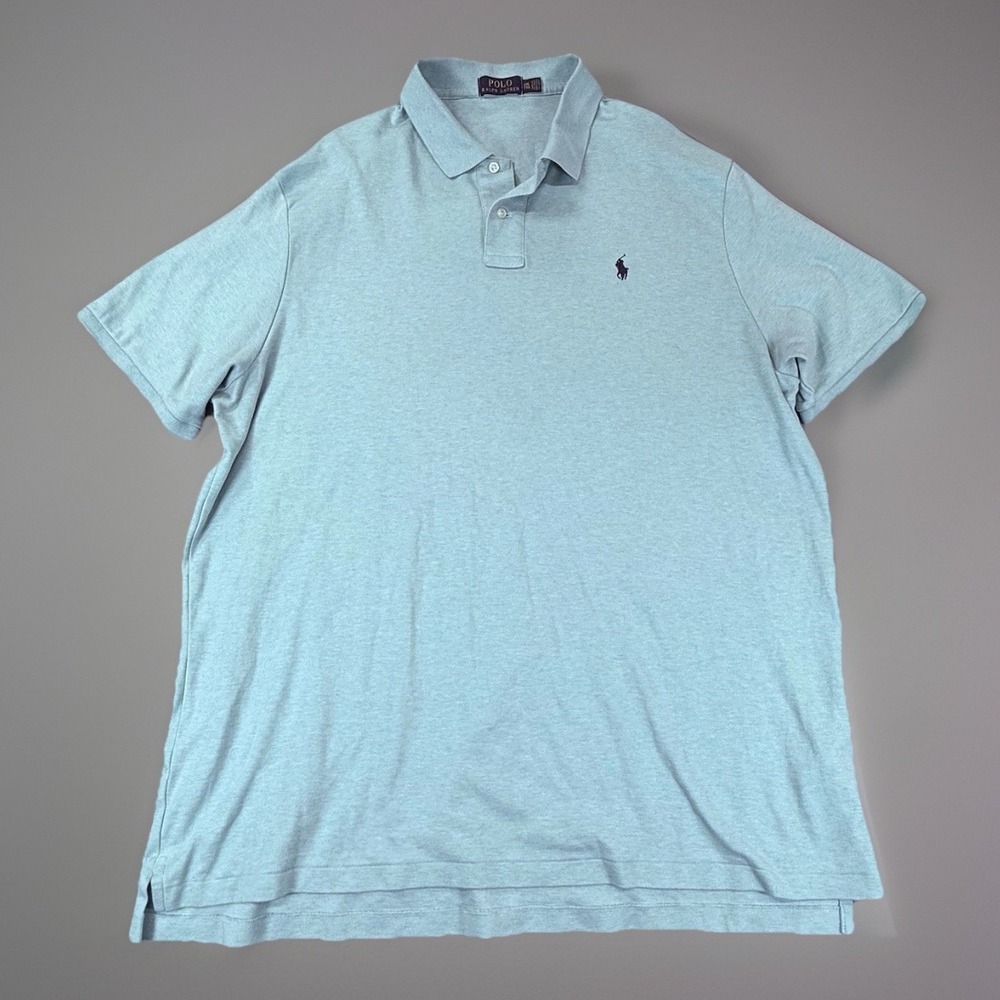 Polo Ralph Lauren Pima Soft Touch Polo Shirt Mens 2XL Teal Mint Green SS